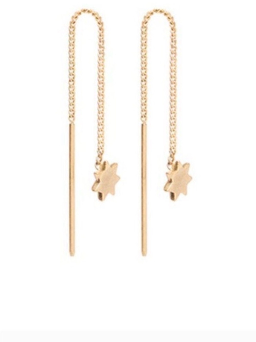 India Hicks Gold Star Threader Earrings